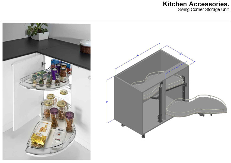 Corner storage solution for Kitchen, kitchen swift corner