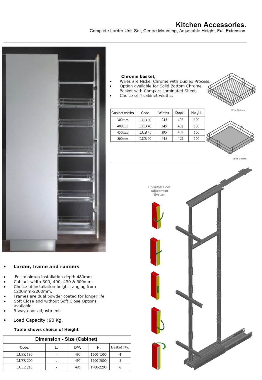 Tall pull shop out kitchen unit